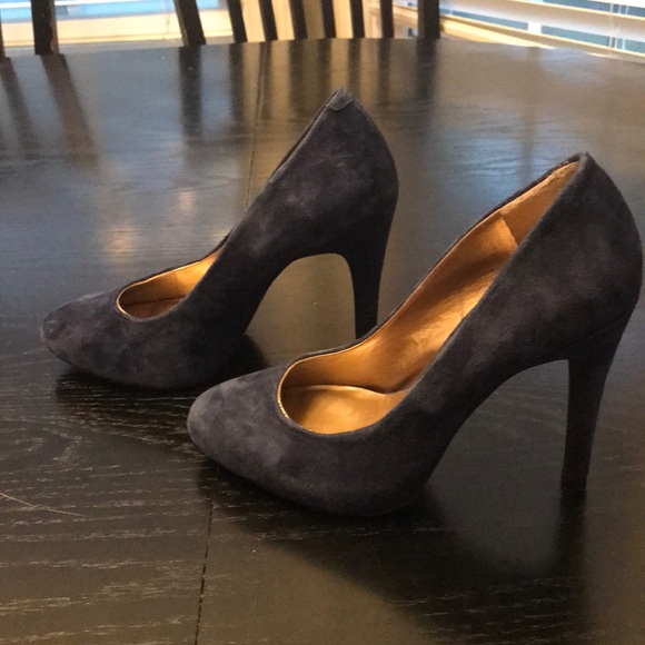 Jessica Simpson Navy Suede Pumps Size 7 - Picture 2 of 4